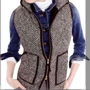 J Crew Excursion Quilted Herringbone Vest Size XXS